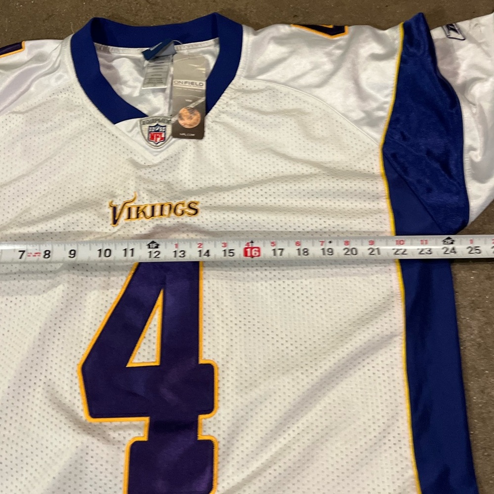 Brett Favre Minnesota Vikings NFL Football Jersey Sz M /50 Reebok On Field NWT - Picture 13 of 13